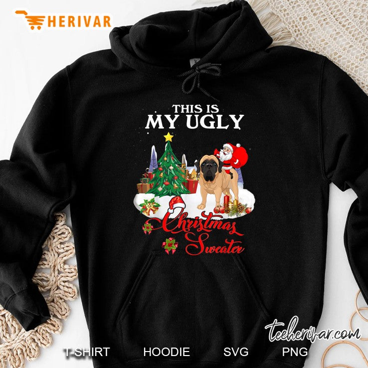 This Is My Ugly Christmas Sweater Santa Riding English Mastiff Version
