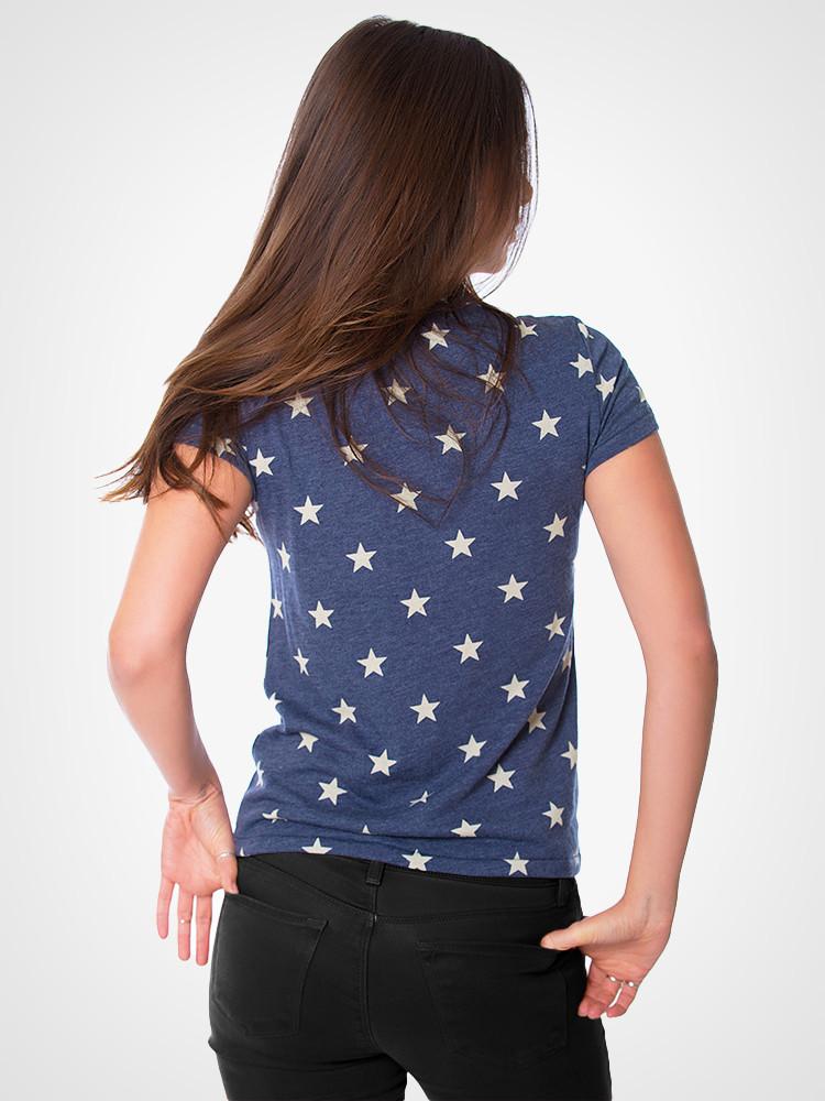 Ideal Star Print Tee Hoodie, Sweatshirt | PureTeeCo.com (Image 2)