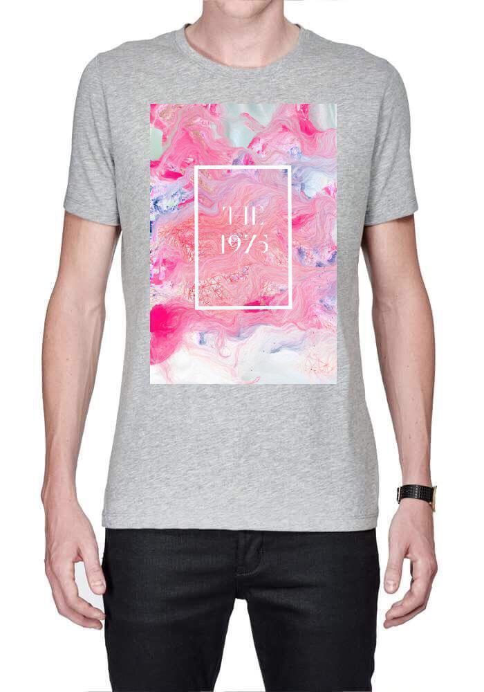 The 1975 Grey Melange Half Sleeve T-Shirt Hoodie, Sweatshirt | PureTeeCo.com