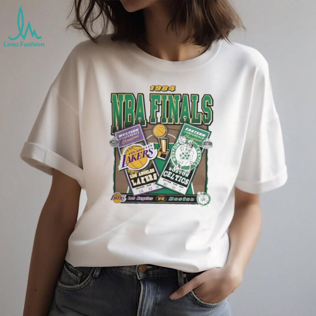 1984 NBA Finals Lakers vs Celtics Retro Dueling Court 47 Shirt