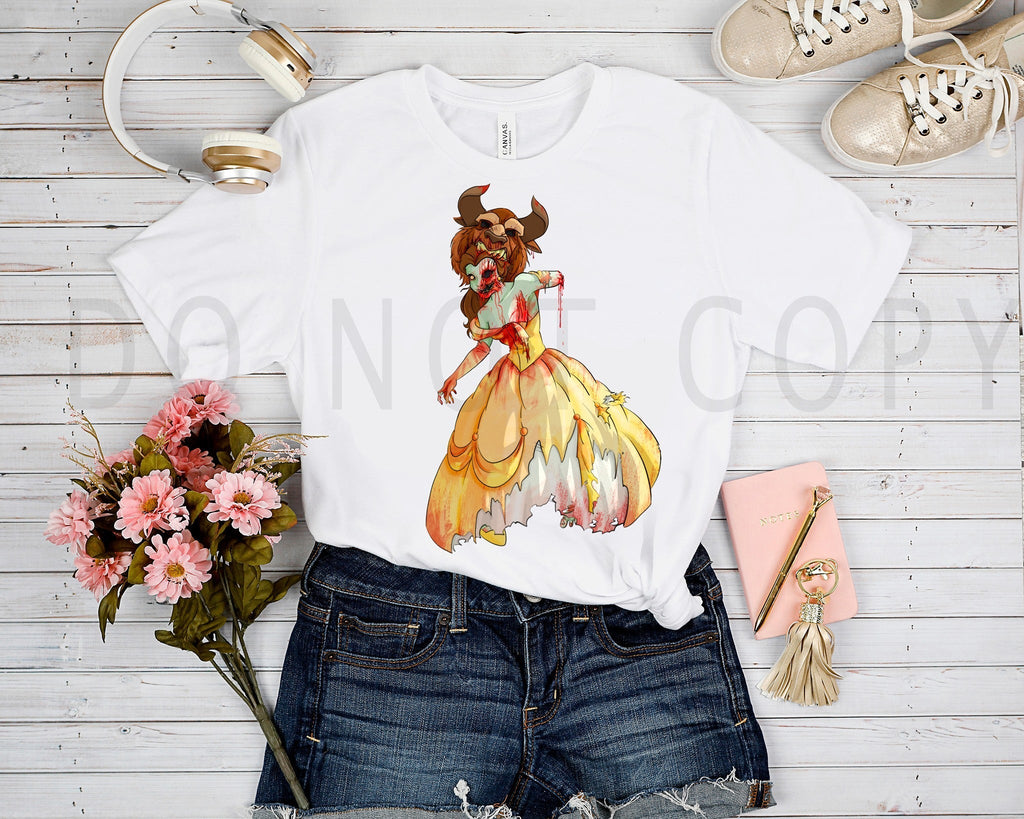 OUTFIT RUN 4-ZOMBIE PRINCESS BEAUTY BE TEE Hoodie, Sweatshirt | PureTeeCo.com (Image 1)