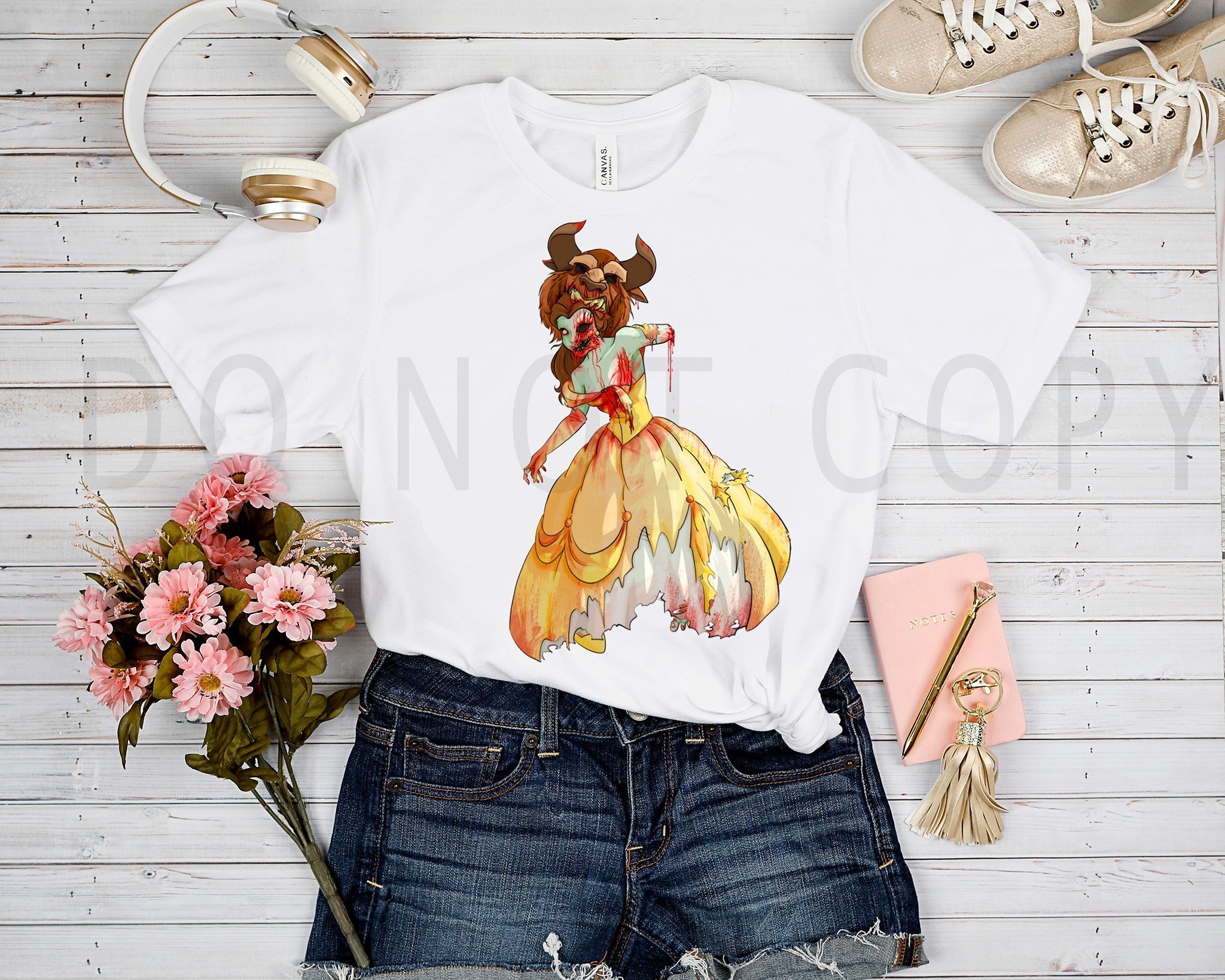 OUTFIT RUN 4-ZOMBIE PRINCESS BEAUTY BE TEE Hoodie, Sweatshirt | PureTeeCo.com (Image 1)