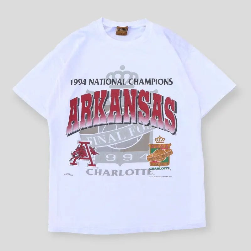 1994 National Champions Arkansas Tee Vintage T-Shirt Top Menswear Hoodie, Sweatshirt | PureTeeCo.com