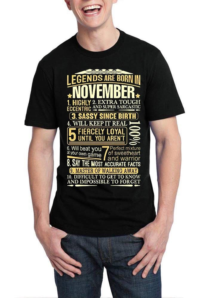 Legends Are Born In November T-Shirt Hoodie, Sweatshirt | PureTeeCo.com
