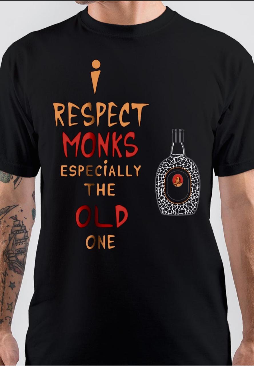 I Respect Old Monk T-Shirt Hoodie, Sweatshirt | PureTeeCo.com