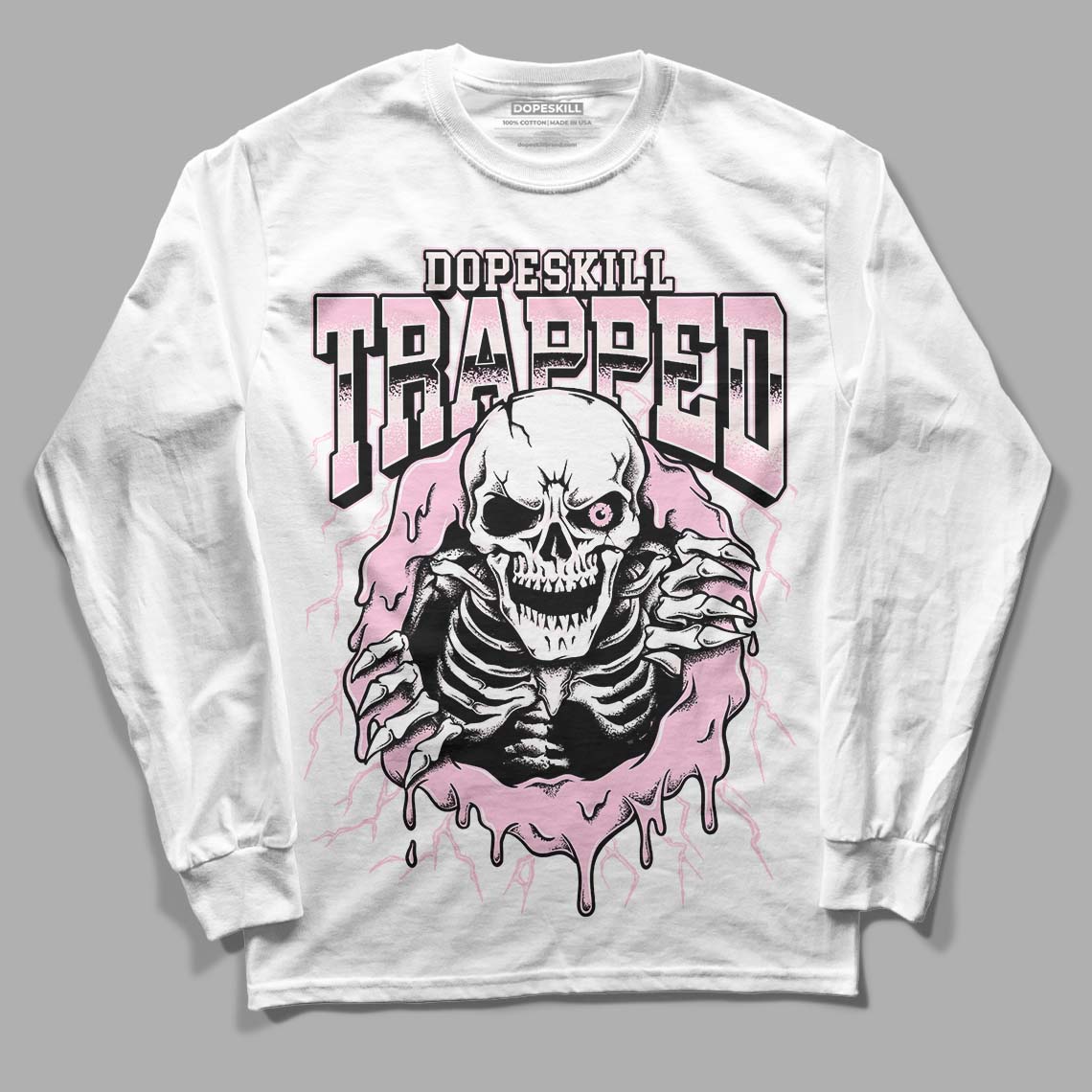 Dunk Low Pink Foam DopeSkill Long Sleeve T-Shirt Trapped Halloween Graphic Hoodie, Sweatshirt | PureTeeCo.com (Image 2)