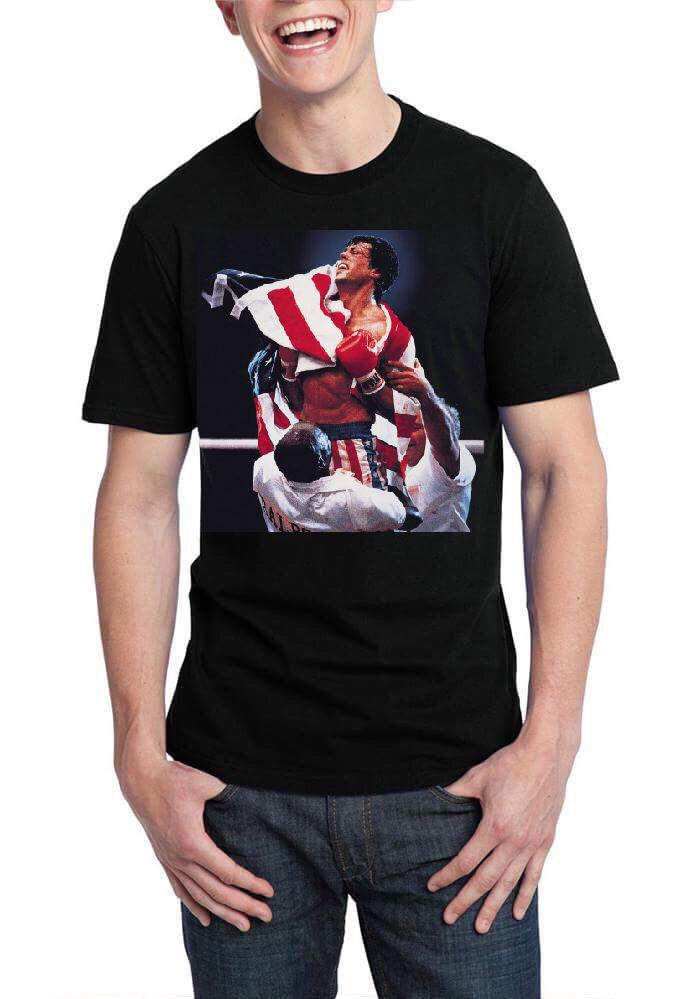 Rocky IV Black Half Sleeve T-Shirt Hoodie, Sweatshirt | PureTeeCo.com