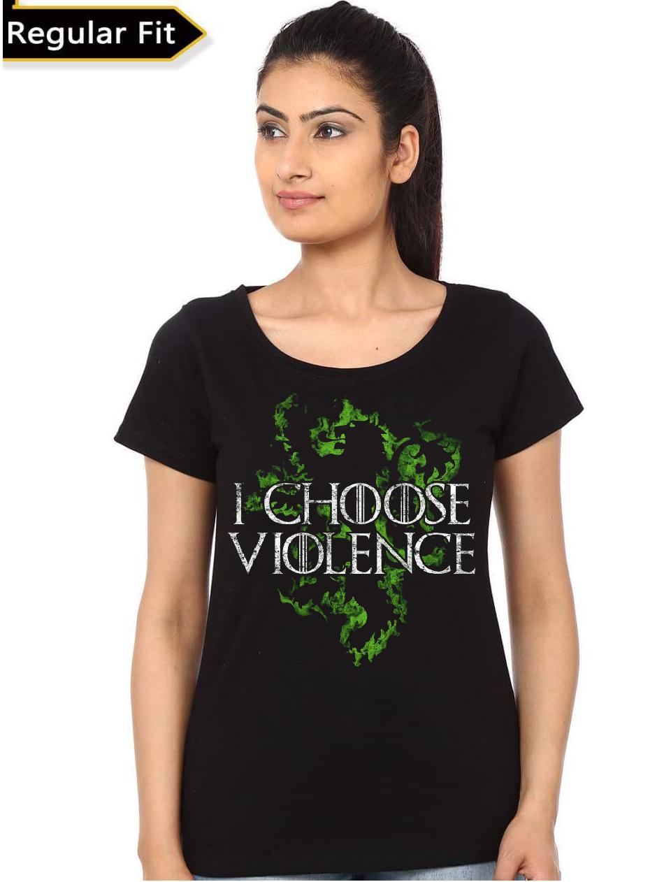 I Choose Violence Black T-Shirt Hoodie, Sweatshirt | PureTeeCo.com