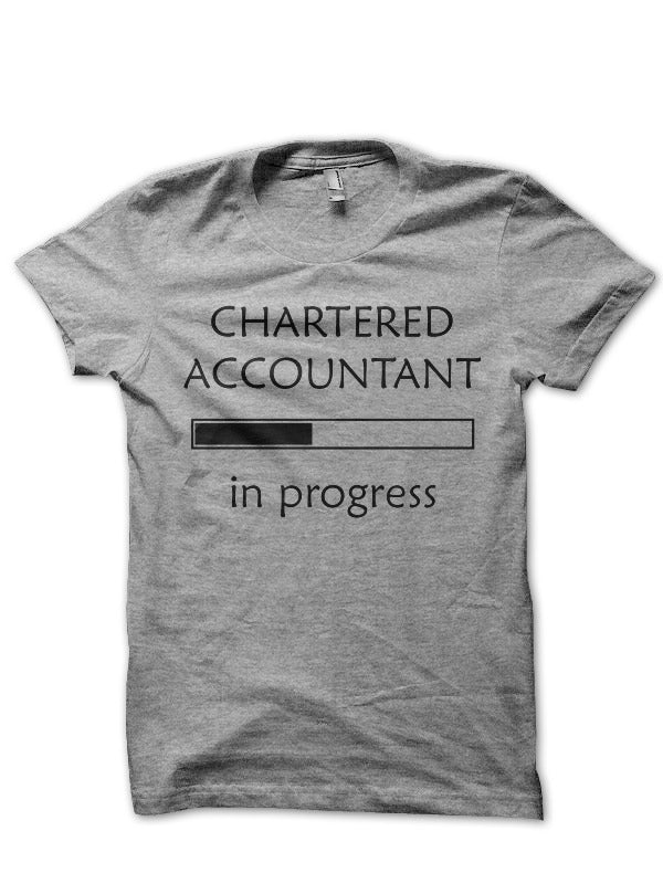 Chartered Accoutant Half Sleeve Grey Melange T-Shirt Hoodie, Sweatshirt | PureTeeCo.com