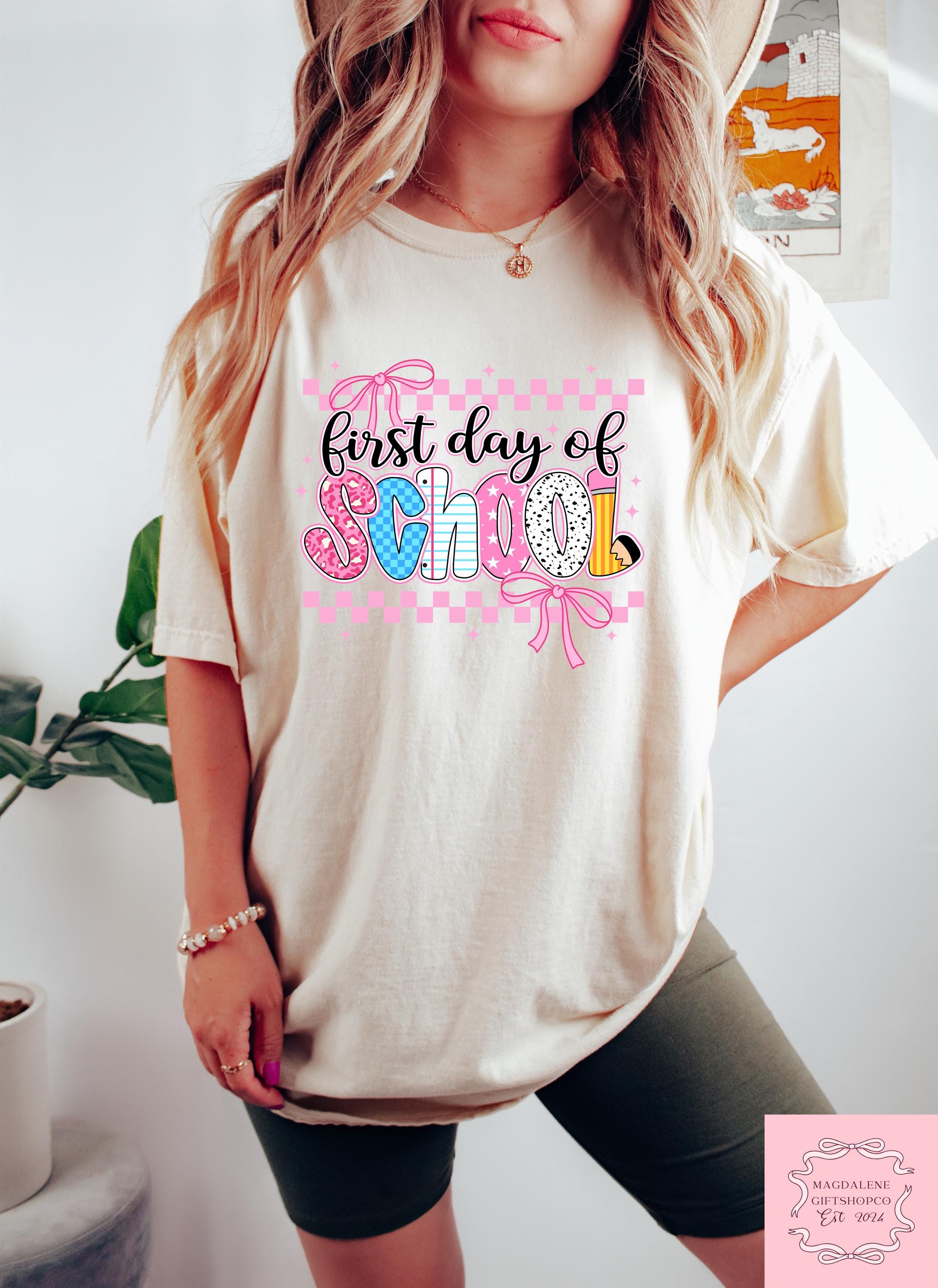 Comfort First Day School Preppy Back School Tee Teacher First Day School Retro Teachers Back School (3)