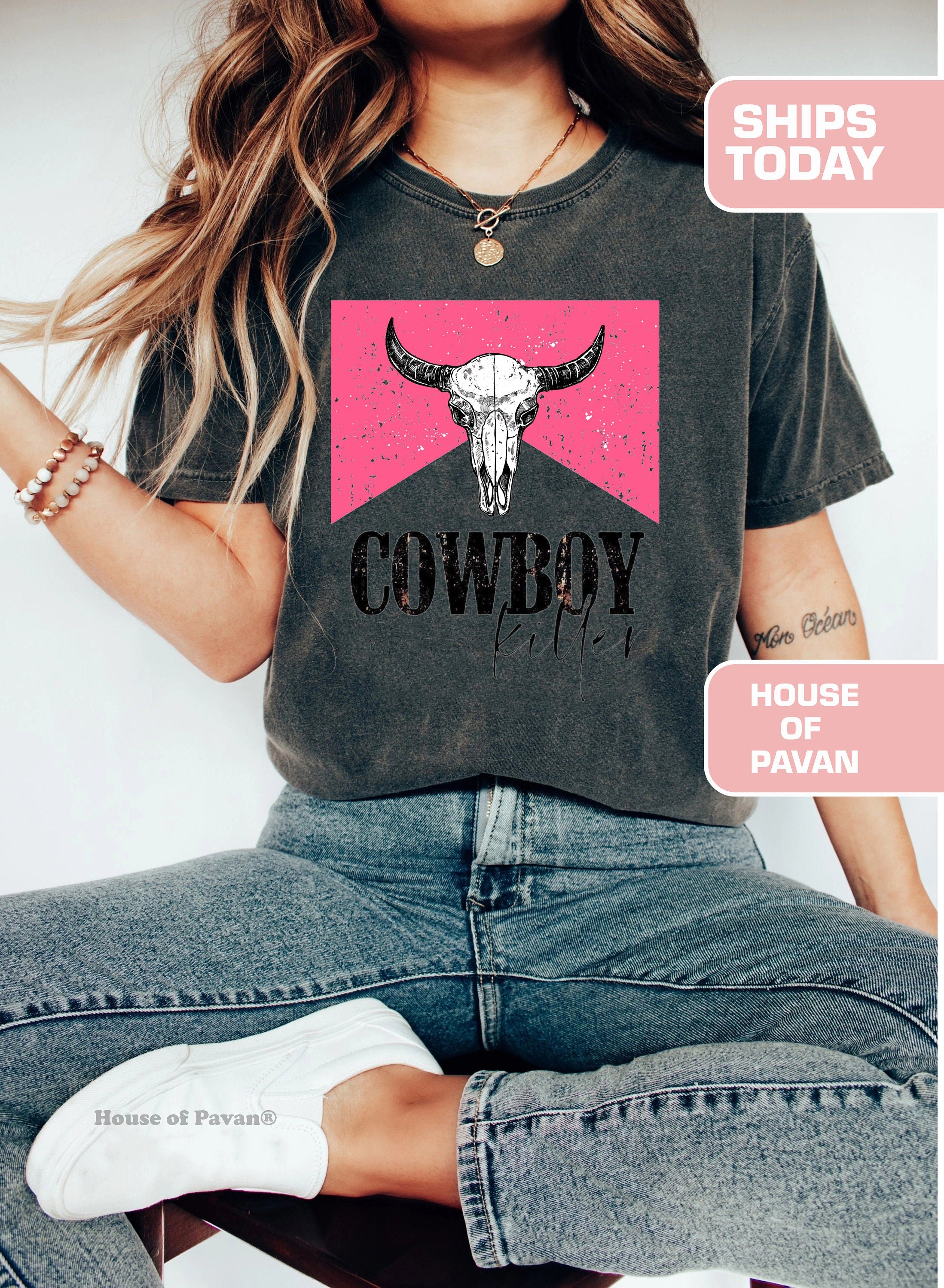 Western Cowboy Killer Country Music Vintage Inspired Tee Western Retro Comfort Colors (3)