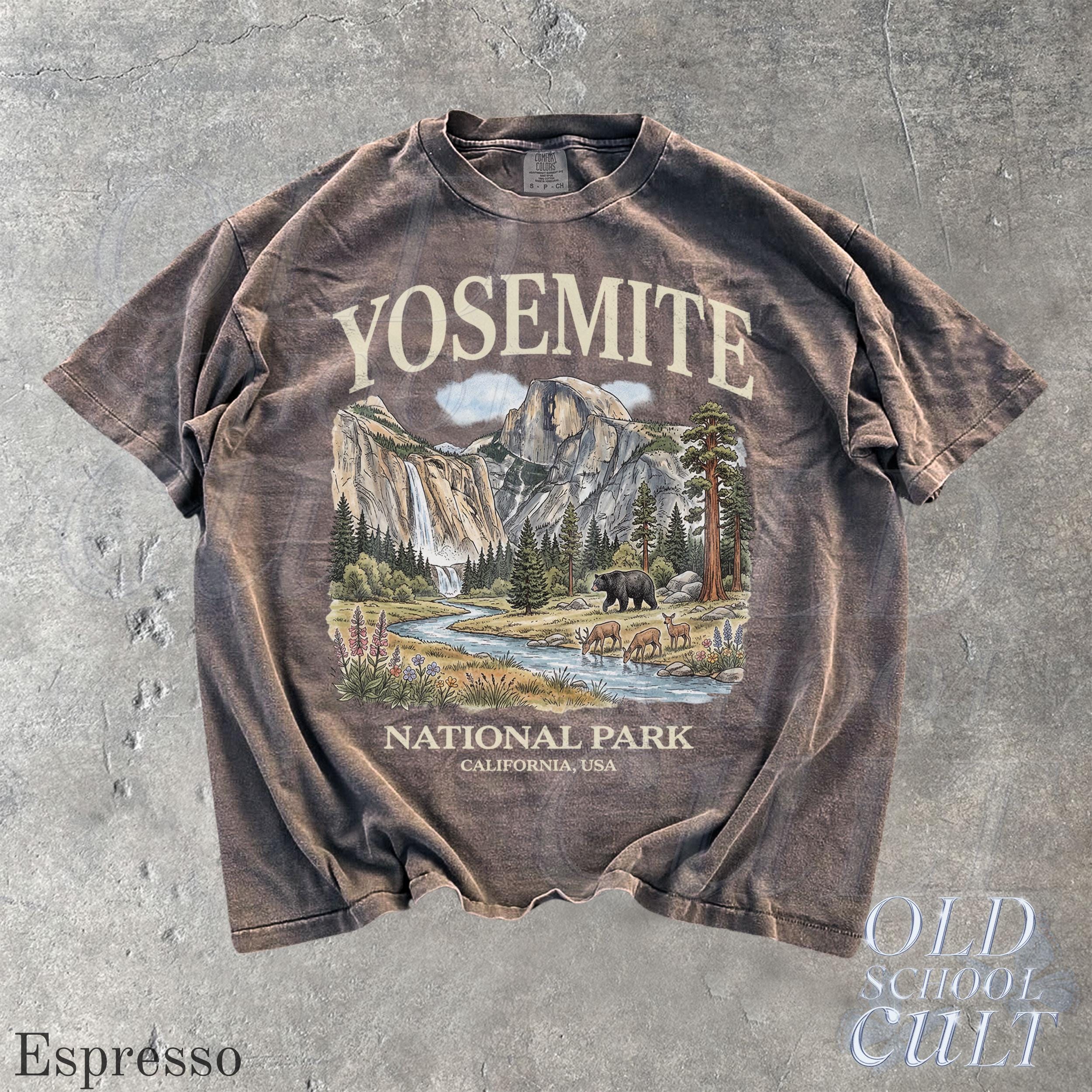 Yosemite National Park Vintage 90s Retro Comfort Colors California Wildlife Bear Usa Tee (3)