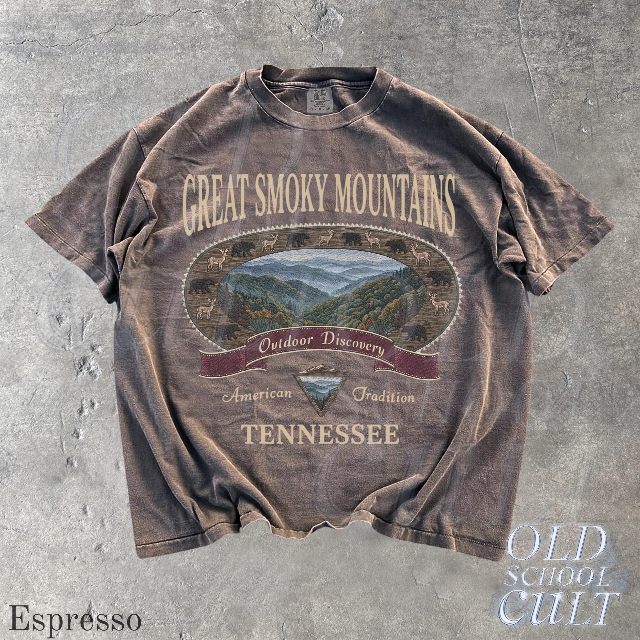 Vintage Smoky Mountains Retro Comfort Colors Tennessee National Park 90s Nostalgia (3)