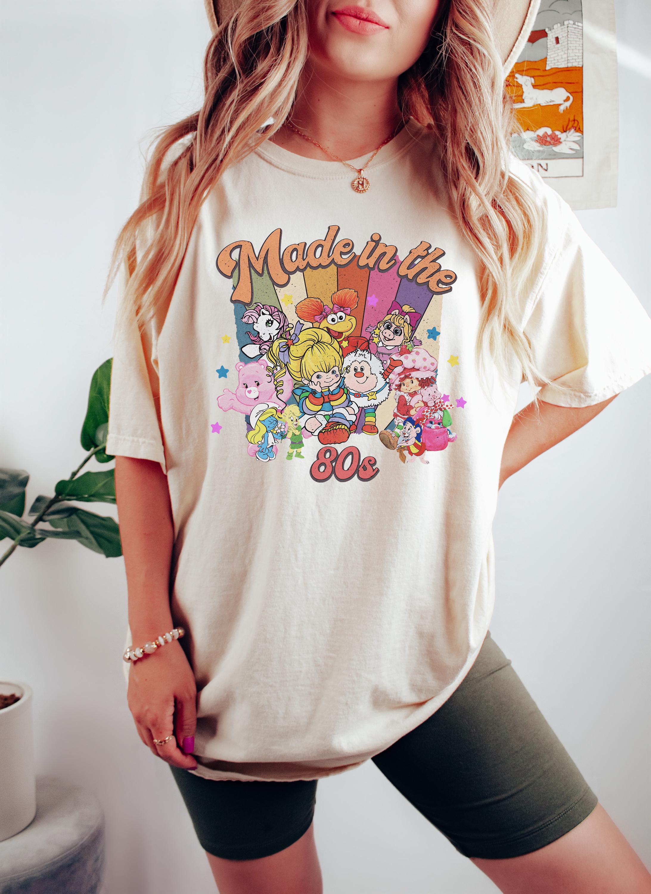 Cartoon Friends Nostalgia Made 80s 80s Y2k Tee 80s Party Rainbow Vintage 1980 Tee Birthday (3)
