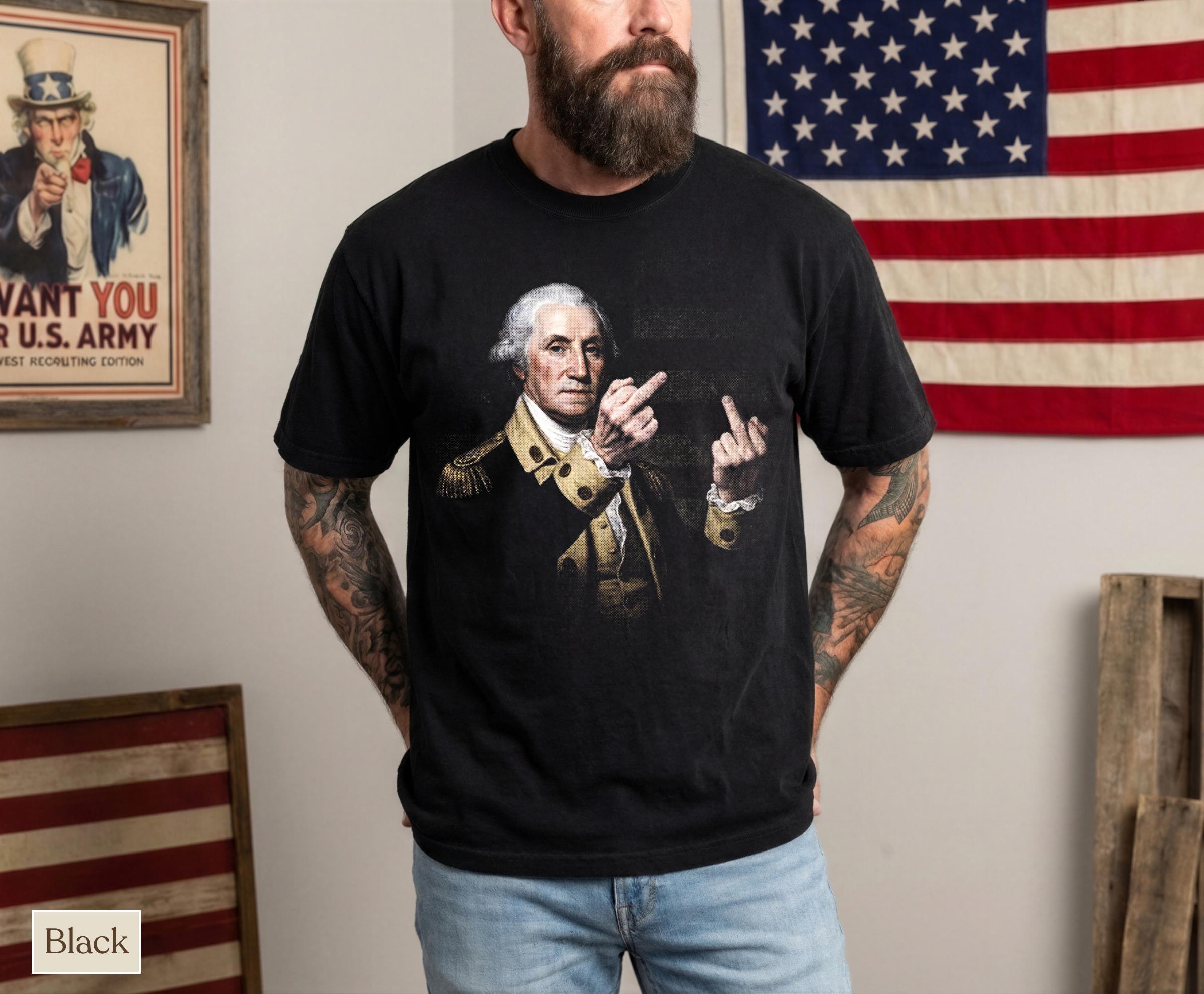 George Washington Patriotic Usa America 250 4th July Unisex T-shirt, Sweatshirt, Hoodie (3)