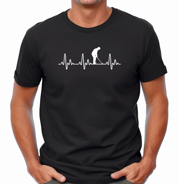 Golf Heartbeat TShirt Swing into Hoodie, Sweatshirt | PureTeeCo.com (Image 2)