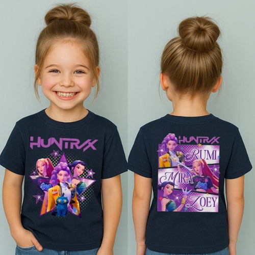 2 Sides Kpop Huntrix Unisex T-Shirt, Kpop Demon Hunters T-Shirt, Kpop Huntrix Tee, Mira, Rumi, Zoey, Derpy Tiger Tee,...