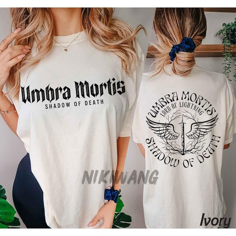 2 Slide Design, Hunt Athalar Tshirt | Umbra Mortis Tshirt | Crescent City Tshirt | Sarah J Maas | Shadow of Death |...