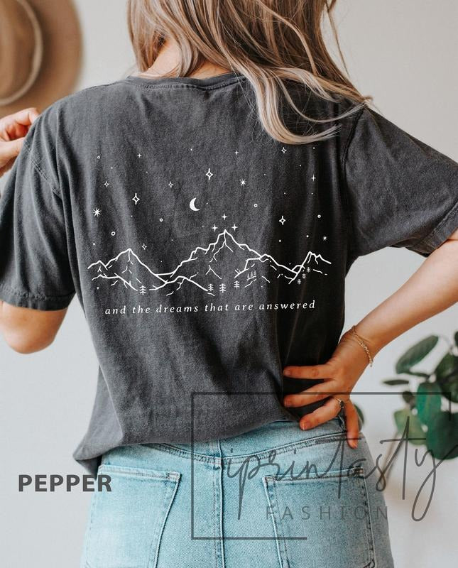 2 Slide Design, SJM, Two sided Velaris T-shirt, To the stars who listen shirt, A Court of Thorns and Roses Court,...
