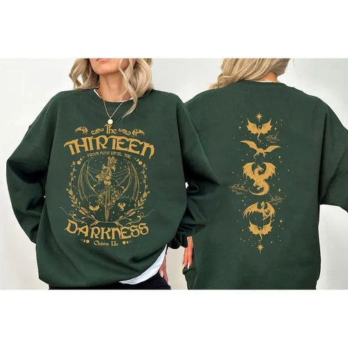 2 Slide Design, The Thirteen Throne of Glass Sweatshirt, From Now Until the Darkness Claims Us Shirt, Tog Bookish Gift,...