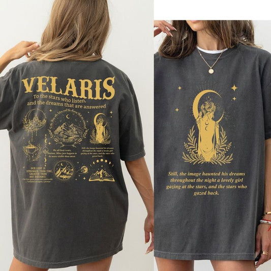2 Slide Design, Velaris Shirt The Night Court, Velaris City of Starlight Tshirt, Acotar Crewneck Shirt, SJM Merch, ACOTAR T-Shirt, BookLover Gift - DREAM006