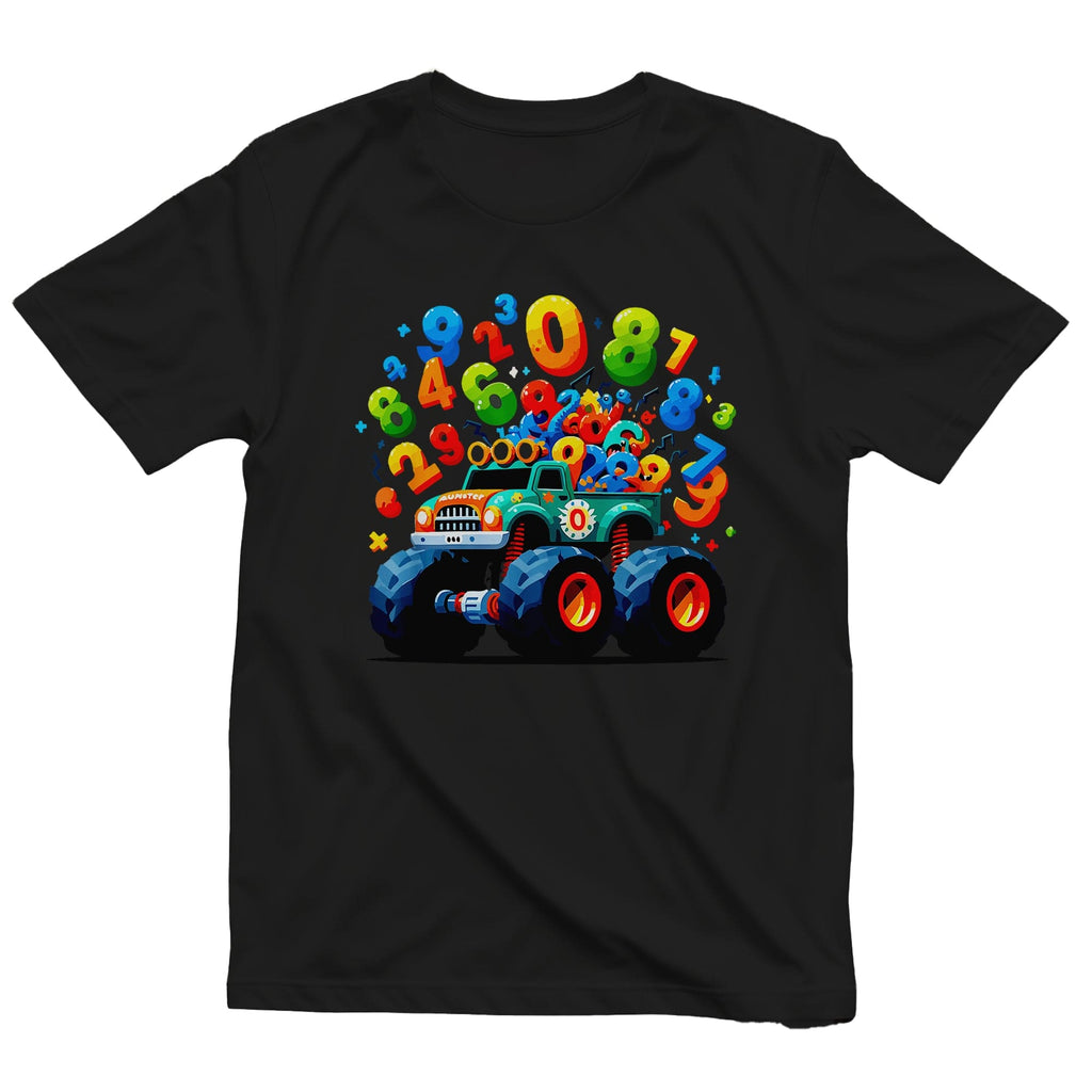 Monster Truck Numbers Day Kids Tee Hoodie, Sweatshirt | PureTeeCo.com (Image 3)