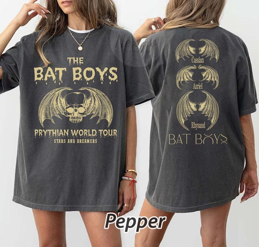 2 sildes, The Bat Boys T-Shirt, the Bat Boys the Night Court Acotar Shirt, Acotar the Bat Boys, Acotar Shirt Azriel, Acotar Shirt Azrielstyle{n002}2