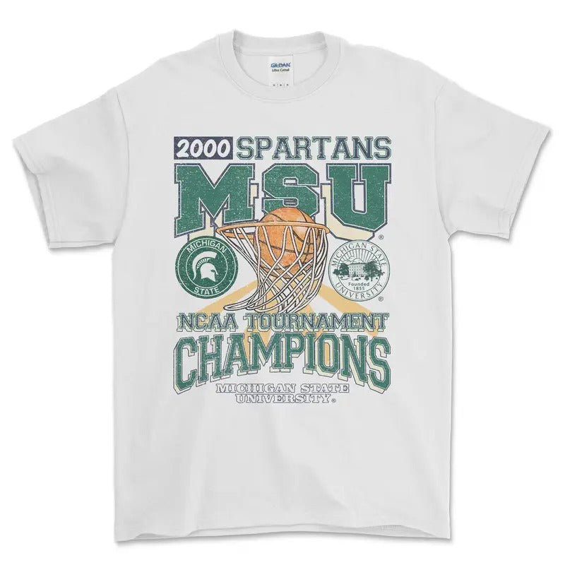 2000 Michigan State Spartans T-Shirt, graphic vintage sports tees for men Hoodie, Sweatshirt | PureTeeCo.com