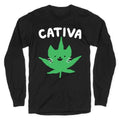 Cativa (Sativa Cat) Longsleeve Tee Hoodie, Sweatshirt | PureTeeCo.com (Image 1)