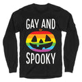 Gay And Spooky Longsleeve Tee Hoodie, Sweatshirt | PureTeeCo.com (Image 1)