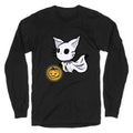 Ghost Cat Longsleeve Tee Hoodie, Sweatshirt | PureTeeCo.com (Image 1)