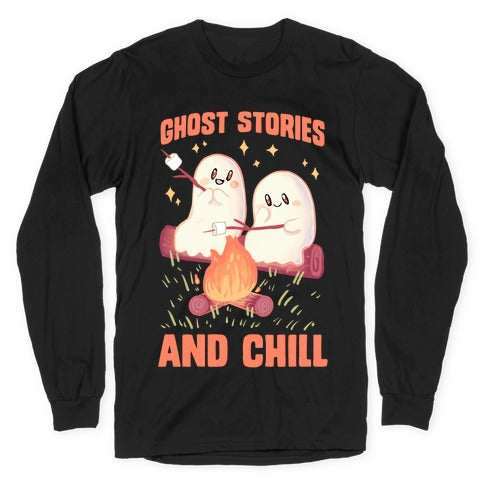 Ghost Stories And Chill Longsleeve Tee Hoodie, Sweatshirt | PureTeeCo.com (Image 1)