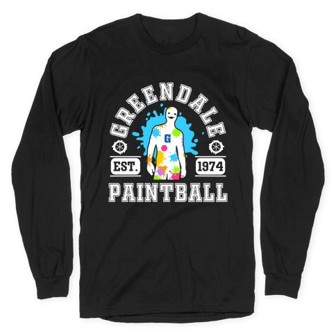 Greendale Community College Paintball Longsleeve Tee Style001 Hoodie, Sweatshirt | PureTeeCo.com (Image 1)