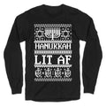 Hanukkah Lit AF Longsleeve Tee Hoodie, Sweatshirt | PureTeeCo.com (Image 1)