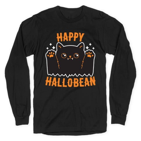 Happy Hallobean Longsleeve Tee Hoodie, Sweatshirt | PureTeeCo.com (Image 1)