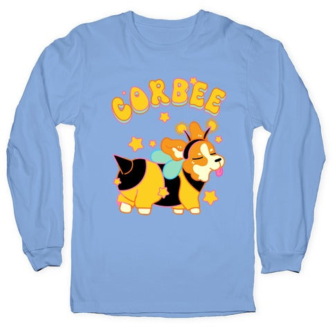 Corbee Corgi in a Bee Costume Longsleeve Tee Hoodie, Sweatshirt | PureTeeCo.com (Image 2)