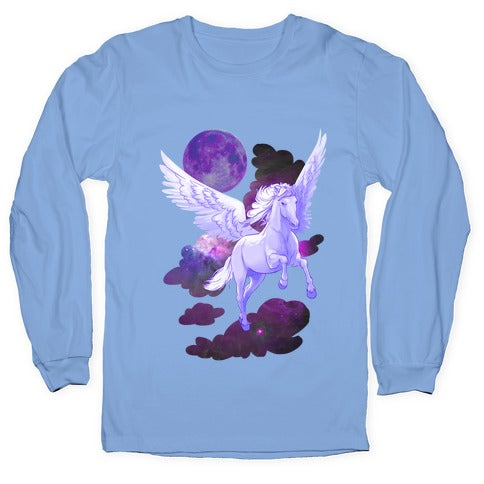 Cosmic Pegasus Longsleeve Tee Hoodie, Sweatshirt | PureTeeCo.com (Image 2)
