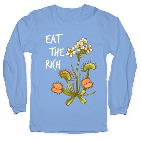 Eat The Rich Venus Fly Trap Longsleeve Tee Hoodie, Sweatshirt | PureTeeCo.com (Image 2)