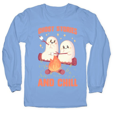 Ghost Stories And Chill Longsleeve Tee Hoodie, Sweatshirt | PureTeeCo.com (Image 2)
