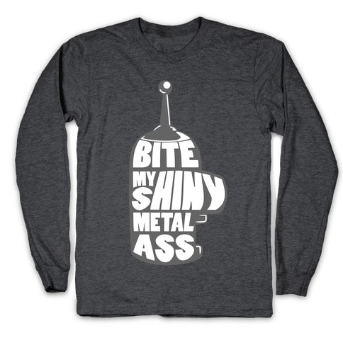 BITE MY SHINY METAL ASS Longsleeve Tee Hoodie, Sweatshirt | PureTeeCo.com (Image 3)