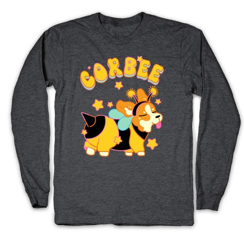 Corbee Corgi in a Bee Costume Longsleeve Tee Hoodie, Sweatshirt | PureTeeCo.com (Image 3)