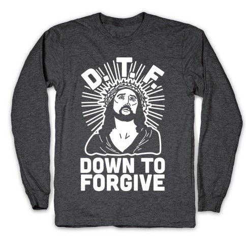 D.T.F. Jesus Longsleeve Tee Hoodie, Sweatshirt | PureTeeCo.com (Image 3)
