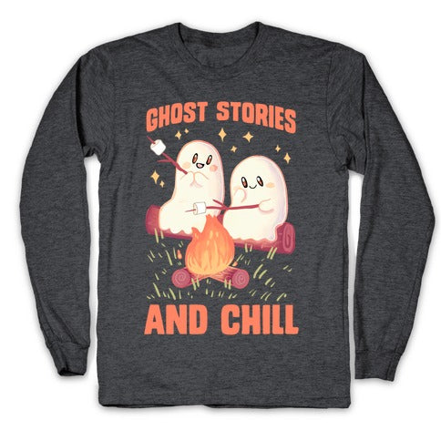 Ghost Stories And Chill Longsleeve Tee Hoodie, Sweatshirt | PureTeeCo.com (Image 3)