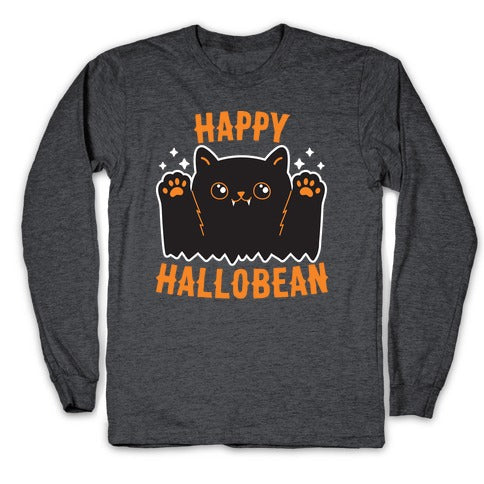 Happy Hallobean Longsleeve Tee Hoodie, Sweatshirt | PureTeeCo.com (Image 3)