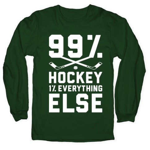 99% Hockey 1% Everything Else Longsleeve Tee Hoodie, Sweatshirt | PureTeeCo.com (Image 4)