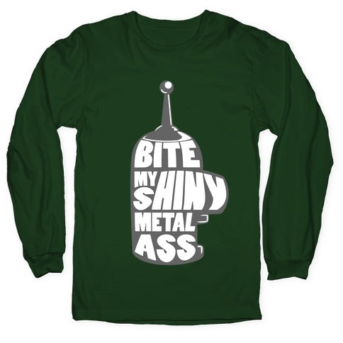 BITE MY SHINY METAL ASS Longsleeve Tee Hoodie, Sweatshirt | PureTeeCo.com (Image 4)