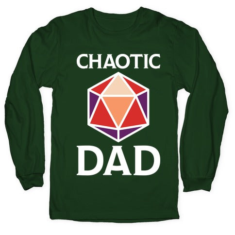 Chaotic Dad Longsleeve Tee Hoodie, Sweatshirt | PureTeeCo.com (Image 4)