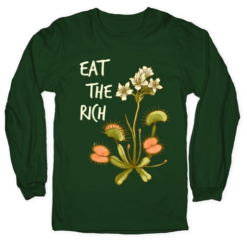 Eat The Rich Venus Fly Trap Longsleeve Tee Hoodie, Sweatshirt | PureTeeCo.com (Image 4)
