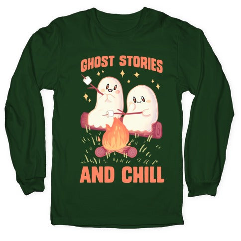 Ghost Stories And Chill Longsleeve Tee Hoodie, Sweatshirt | PureTeeCo.com (Image 4)