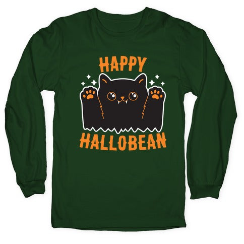 Happy Hallobean Longsleeve Tee Hoodie, Sweatshirt | PureTeeCo.com (Image 4)